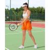 imageG4Free 15quot20quot Tennis Skirts for Women Golf Skorts with Pockets High Waist Ruffle Athletic Skirt Inner Shorts15orange