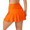 imageG4Free 15quot20quot Tennis Skirts for Women Golf Skorts with Pockets High Waist Ruffle Athletic Skirt Inner Shorts15orange