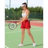 imageG4Free 15quot20quot Tennis Skirts for Women Golf Skorts with Pockets High Waist Ruffle Athletic Skirt Inner Shorts15red