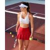 imageG4Free 15quot20quot Tennis Skirts for Women Golf Skorts with Pockets High Waist Ruffle Athletic Skirt Inner Shorts15red