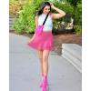 imageG4Free 15quot20quot Tennis Skirts for Women Golf Skorts with Pockets High Waist Ruffle Athletic Skirt Inner Shorts15rose Pink