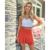 imageG4Free 15quot20quot Tennis Skirts for Women Golf Skorts with Pockets High Waist Ruffle Athletic Skirt Inner Shorts15rust Orange