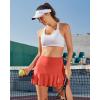 imageG4Free 15quot20quot Tennis Skirts for Women Golf Skorts with Pockets High Waist Ruffle Athletic Skirt Inner Shorts15rust Orange