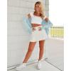 imageG4Free 15quot20quot Tennis Skirts for Women Golf Skorts with Pockets High Waist Ruffle Athletic Skirt Inner Shorts15white