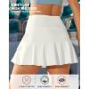 imageG4Free 15quot20quot Tennis Skirts for Women Golf Skorts with Pockets High Waist Ruffle Athletic Skirt Inner Shorts15white
