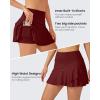 imageG4Free 15quot20quot Tennis Skirts for Women Golf Skorts with Pockets High Waist Ruffle Athletic Skirt Inner Shorts15wine