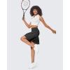 imageG4Free 15quot20quot Tennis Skirts for Women Golf Skorts with Pockets High Waist Ruffle Athletic Skirt Inner Shorts20black