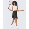 imageG4Free 15quot20quot Tennis Skirts for Women Golf Skorts with Pockets High Waist Ruffle Athletic Skirt Inner Shorts20black