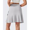 imageG4Free 15quot20quot Tennis Skirts for Women Golf Skorts with Pockets High Waist Ruffle Athletic Skirt Inner Shorts20grey