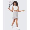 imageG4Free 15quot20quot Tennis Skirts for Women Golf Skorts with Pockets High Waist Ruffle Athletic Skirt Inner Shorts20grey