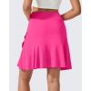 imageG4Free 15quot20quot Tennis Skirts for Women Golf Skorts with Pockets High Waist Ruffle Athletic Skirt Inner Shorts20hot Pink