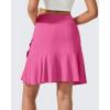 imageG4Free 15quot20quot Tennis Skirts for Women Golf Skorts with Pockets High Waist Ruffle Athletic Skirt Inner Shorts20rose Pink
