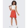 imageG4Free 15quot20quot Tennis Skirts for Women Golf Skorts with Pockets High Waist Ruffle Athletic Skirt Inner Shorts20rust Orange