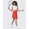 imageG4Free 15quot20quot Tennis Skirts for Women Golf Skorts with Pockets High Waist Ruffle Athletic Skirt Inner Shorts20rust Orange