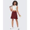 imageG4Free 15quot20quot Tennis Skirts for Women Golf Skorts with Pockets High Waist Ruffle Athletic Skirt Inner Shorts20wine