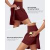 imageG4Free 15quot20quot Tennis Skirts for Women Golf Skorts with Pockets High Waist Ruffle Athletic Skirt Inner Shorts20wine