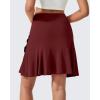 imageG4Free 15quot20quot Tennis Skirts for Women Golf Skorts with Pockets High Waist Ruffle Athletic Skirt Inner Shorts20wine