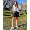 imageG4Free 2025 Trendy Shorts for Women Dressy Casual High Waisted Lounge Summer Pleated Shorts with PocketsBlack