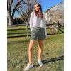 imageG4Free 2025 Trendy Shorts for Women Dressy Casual High Waisted Lounge Summer Pleated Shorts with PocketsGrey Sage