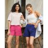 imageG4Free 2025 Trendy Shorts for Women Dressy Casual High Waisted Lounge Summer Pleated Shorts with PocketsHot Pink