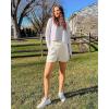 imageG4Free 2025 Trendy Shorts for Women Dressy Casual High Waisted Lounge Summer Pleated Shorts with PocketsIvory