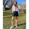 imageG4Free 2025 Trendy Shorts for Women Dressy Casual High Waisted Lounge Summer Pleated Shorts with PocketsNavy