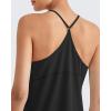 imageG4Free Athletic Tank Tops for Women Lightweight Muscle Workout Gym Tops Fast Dry YBack Loose Fit Running ShirtsBlack