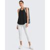 imageG4Free Athletic Tank Tops for Women Lightweight Muscle Workout Gym Tops Fast Dry YBack Loose Fit Running ShirtsBlack