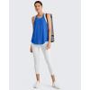 imageG4Free Athletic Tank Tops for Women Lightweight Muscle Workout Gym Tops Fast Dry YBack Loose Fit Running ShirtsBlue
