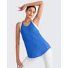 imageG4Free Athletic Tank Tops for Women Lightweight Muscle Workout Gym Tops Fast Dry YBack Loose Fit Running ShirtsBlue