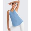 imageG4Free Athletic Tank Tops for Women Lightweight Muscle Workout Gym Tops Fast Dry YBack Loose Fit Running ShirtsBlue Gray