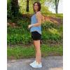 imageG4Free Athletic Tank Tops for Women Lightweight Muscle Workout Gym Tops Fast Dry YBack Loose Fit Running ShirtsBlue Gray