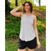 imageG4Free Athletic Tank Tops for Women Lightweight Muscle Workout Gym Tops Fast Dry YBack Loose Fit Running ShirtsGray