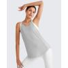 imageG4Free Athletic Tank Tops for Women Lightweight Muscle Workout Gym Tops Fast Dry YBack Loose Fit Running ShirtsGray