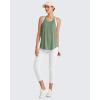 imageG4Free Athletic Tank Tops for Women Lightweight Muscle Workout Gym Tops Fast Dry YBack Loose Fit Running ShirtsGreen Gray