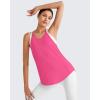 imageG4Free Athletic Tank Tops for Women Lightweight Muscle Workout Gym Tops Fast Dry YBack Loose Fit Running ShirtsHot Pink