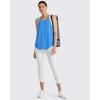 imageG4Free Athletic Tank Tops for Women Lightweight Muscle Workout Gym Tops Fast Dry YBack Loose Fit Running ShirtsOcean Blue