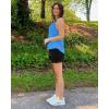 imageG4Free Athletic Tank Tops for Women Lightweight Muscle Workout Gym Tops Fast Dry YBack Loose Fit Running ShirtsOcean Blue
