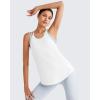 imageG4Free Athletic Tank Tops for Women Lightweight Muscle Workout Gym Tops Fast Dry YBack Loose Fit Running ShirtsWhite