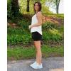 imageG4Free Athletic Tank Tops for Women Lightweight Muscle Workout Gym Tops Fast Dry YBack Loose Fit Running ShirtsWhite