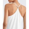 imageG4Free Athletic Tank Tops for Women Lightweight Muscle Workout Gym Tops Fast Dry YBack Loose Fit Running ShirtsWhite