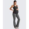 imageG4Free BareFeel Built in Bra Maternity Tank Tops with Removable Pads Ruched Sleeveless Stretchy Pregnancy Yoga Workout ShirtsBlack