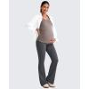 imageG4Free BareFeel Built in Bra Maternity Tank Tops with Removable Pads Ruched Sleeveless Stretchy Pregnancy Yoga Workout ShirtsTaupe