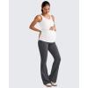 imageG4Free BareFeel Built in Bra Maternity Tank Tops with Removable Pads Ruched Sleeveless Stretchy Pregnancy Yoga Workout ShirtsWhite