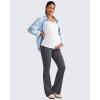 imageG4Free BareFeel Built in Bra Maternity Tank Tops with Removable Pads Ruched Sleeveless Stretchy Pregnancy Yoga Workout ShirtsWhite