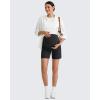 imageG4Free BareFeel Maternity Athletic Shorts with Pockets Over The Belly Workout Pants Comfy Summer Pregnancy ClothesBlack
