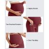 imageG4Free BareFeel Maternity Athletic Shorts with Pockets Over The Belly Workout Pants Comfy Summer Pregnancy ClothesDark Burgundy