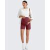 imageG4Free BareFeel Maternity Athletic Shorts with Pockets Over The Belly Workout Pants Comfy Summer Pregnancy ClothesDark Burgundy