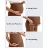 imageG4Free BareFeel Maternity Athletic Shorts with Pockets Over The Belly Workout Pants Comfy Summer Pregnancy ClothesDark Coffee