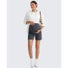 imageG4Free BareFeel Maternity Athletic Shorts with Pockets Over The Belly Workout Pants Comfy Summer Pregnancy ClothesDark Gray
